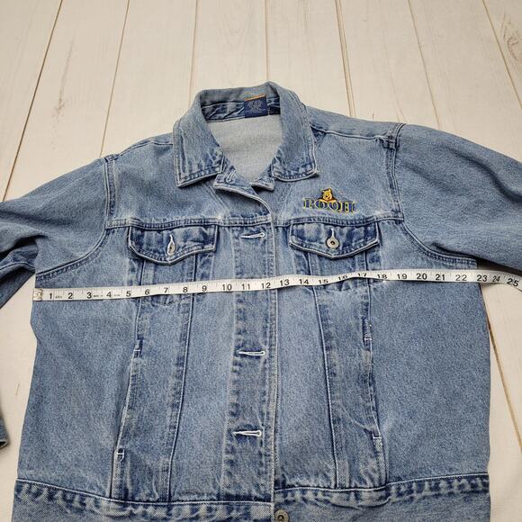 Vintage Disney Winnie the Pooh embroidered jean denim jacket distressed - Picture 5 of 8